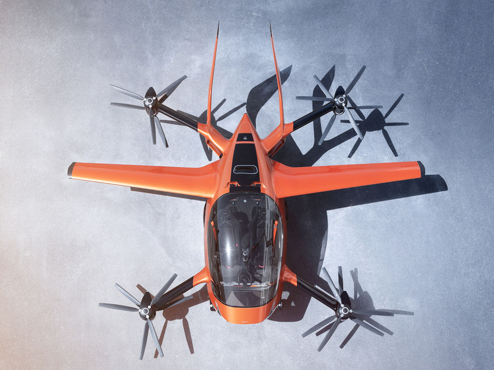 Futuristic sport eVTOL aircraft concept